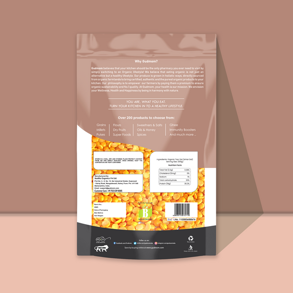 Organic Toor Dal / Arhar Dal 1 Kg