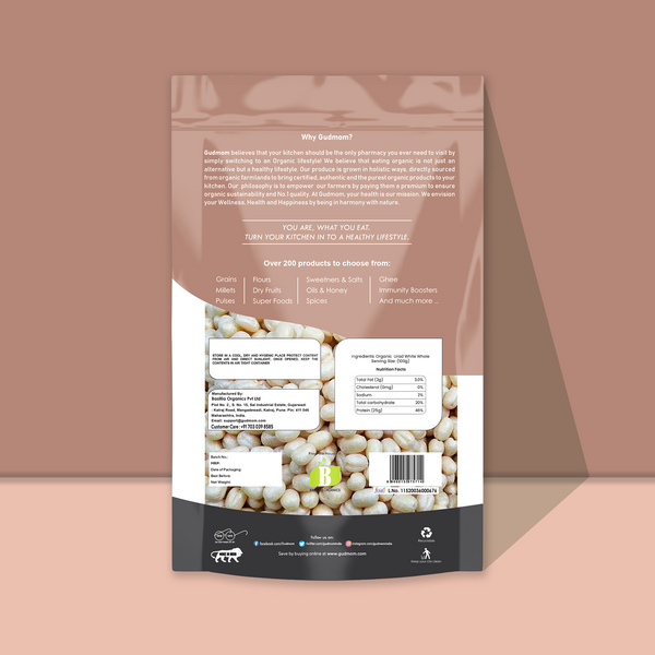 Organic Urad White Whole 500 g