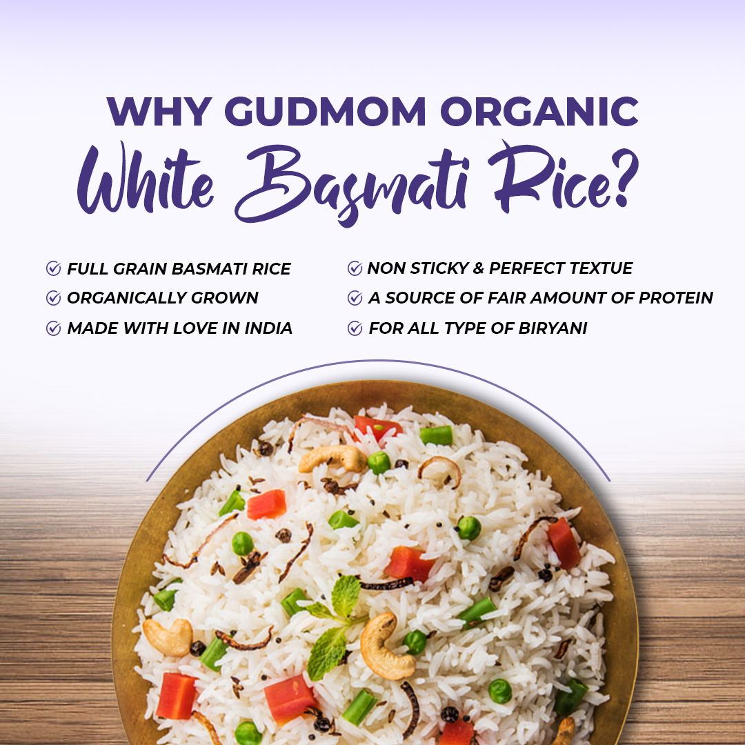 Organic White Basmati Rice 1 Kg