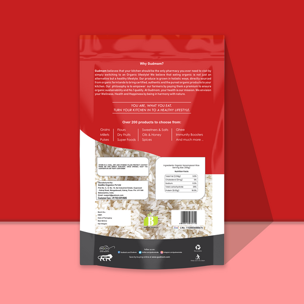 Organic Sonamasoori Rice 1 Kg