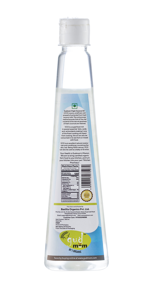 Organic Cold Pressed Extra Virgin Coconut Oil 500 g