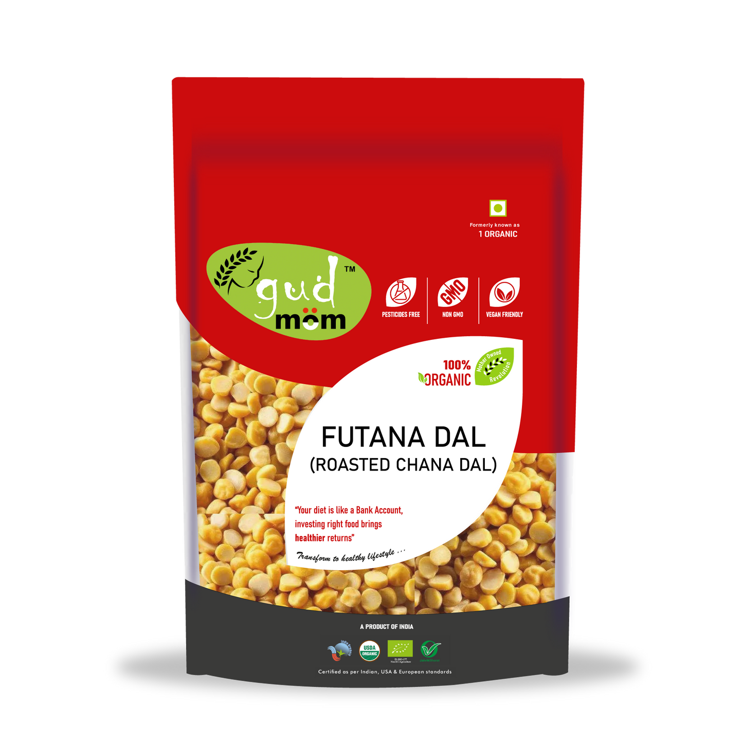 Organic Futana Dal (Roasted Chana Dal) 500 g