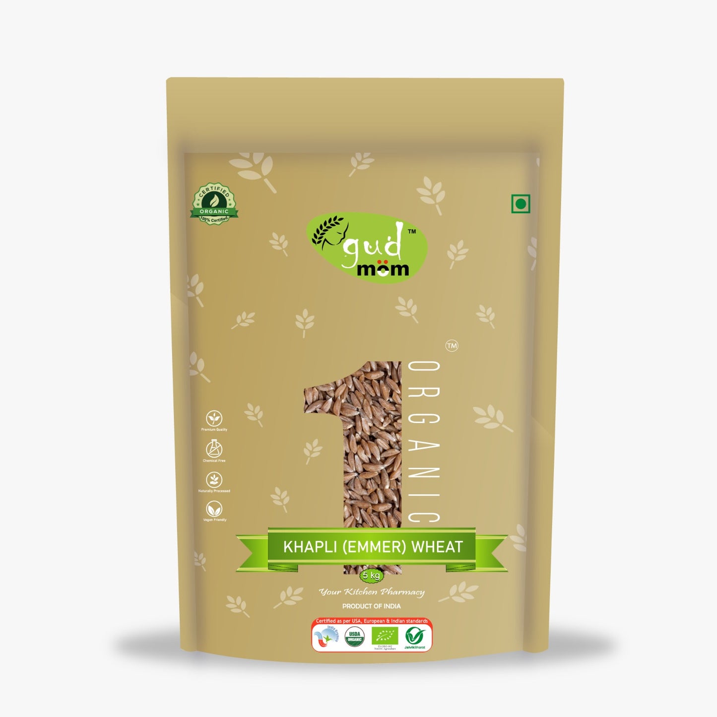 Organic Khapli (Emmar) Wheat 5 Kg