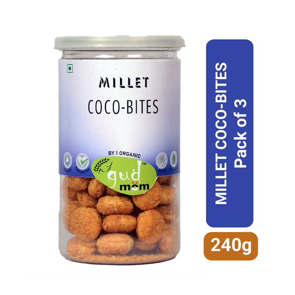 Gudmom Millet Coco-Bites 80 g ( Pack Of 3 )