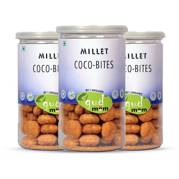 Gudmom Millet Coco-Bites 80 g ( Pack Of 3 )