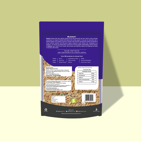 Organic Brown Basmati Rice 1 Kg