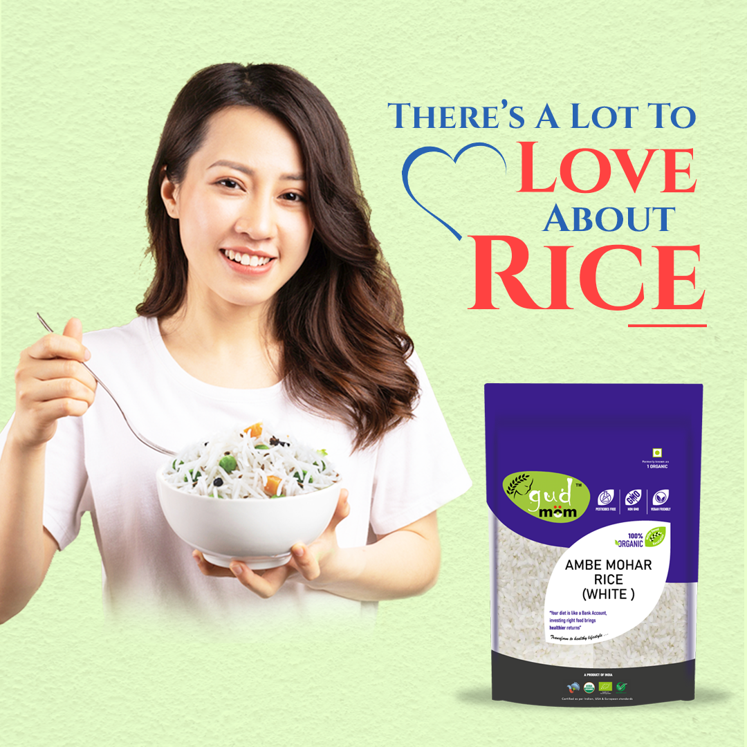 Organic White Ambe Mohar Rice 1 Kg