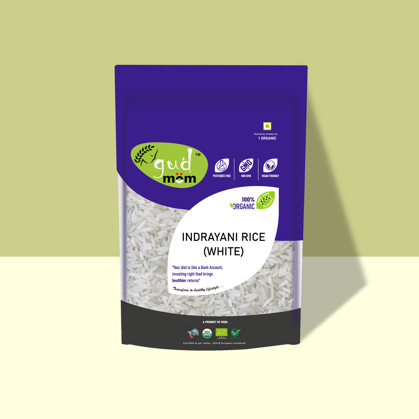 Organic White Indrayani Rice 1 Kg