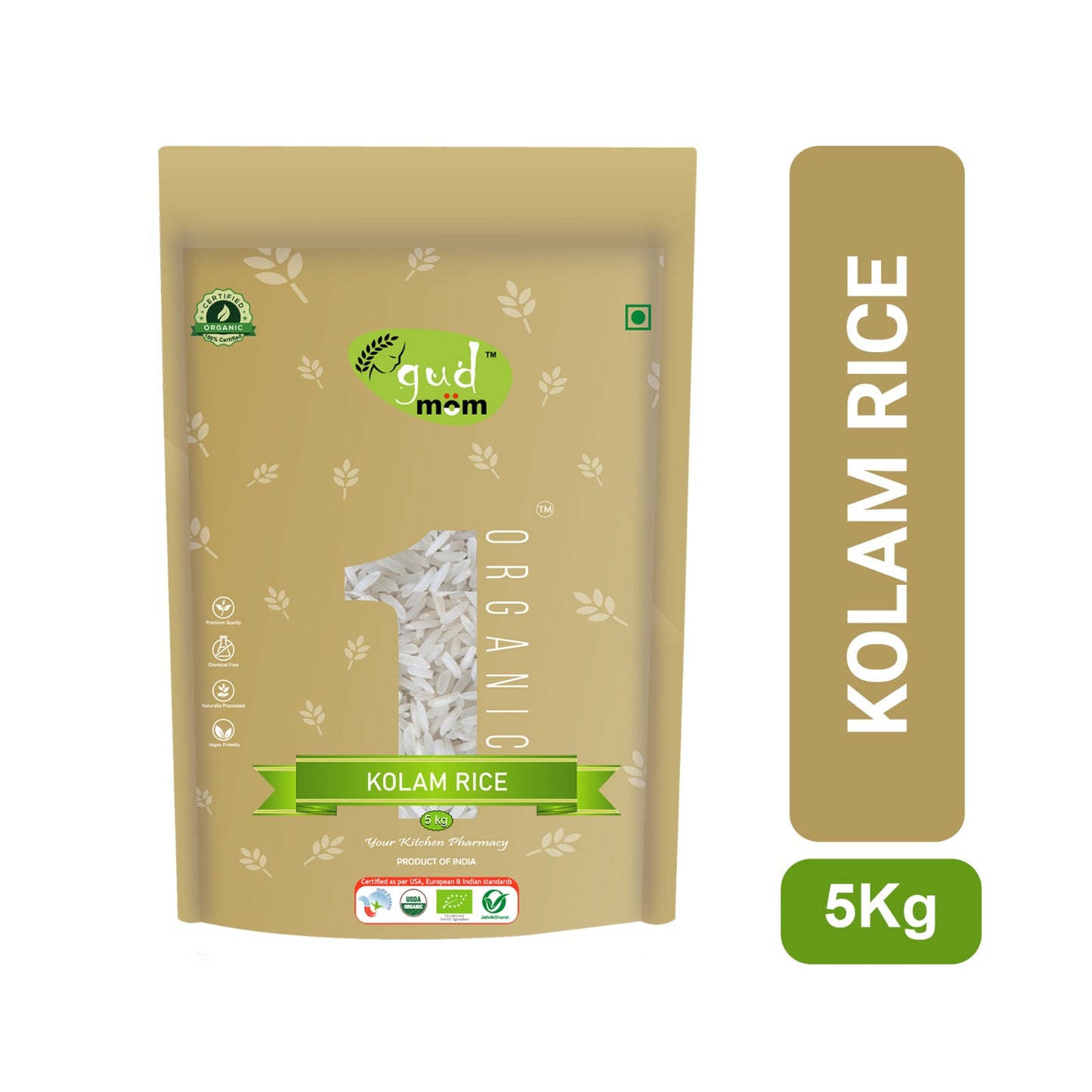 Organic Kolam Rice 5 Kg
