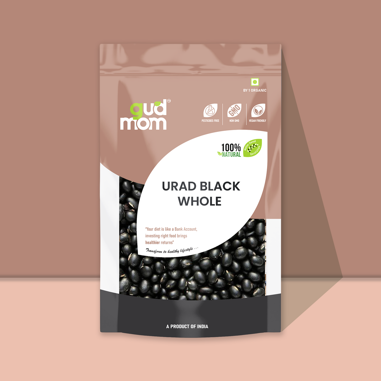 Organic Urad Black Whole 500 g