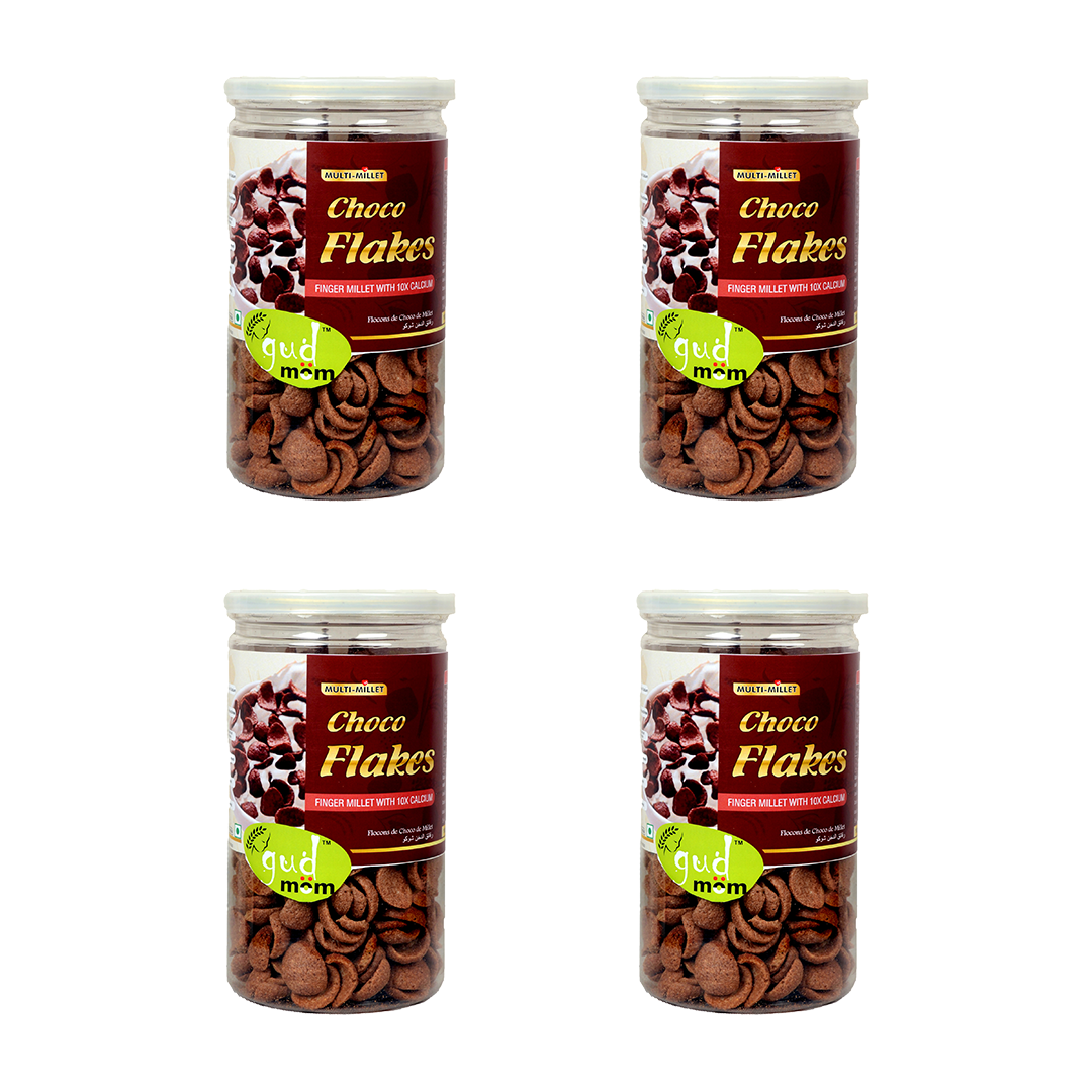 Gudmom Millet Choco Flakes 100gm(Pack of 4)