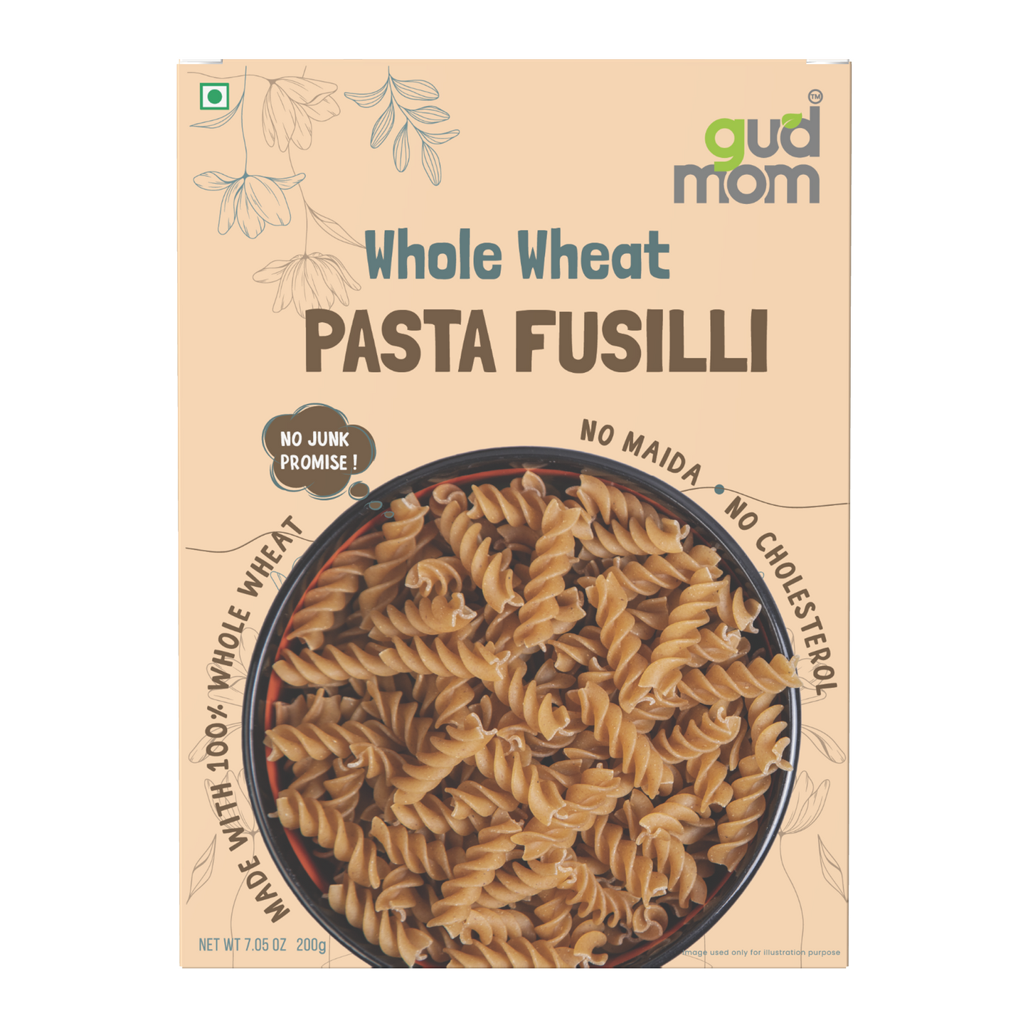 Whole Wheat Pasta Fusilli 200 g