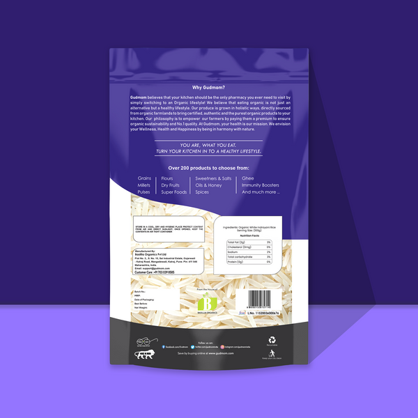 Organic White Indrayani Rice 1 Kg