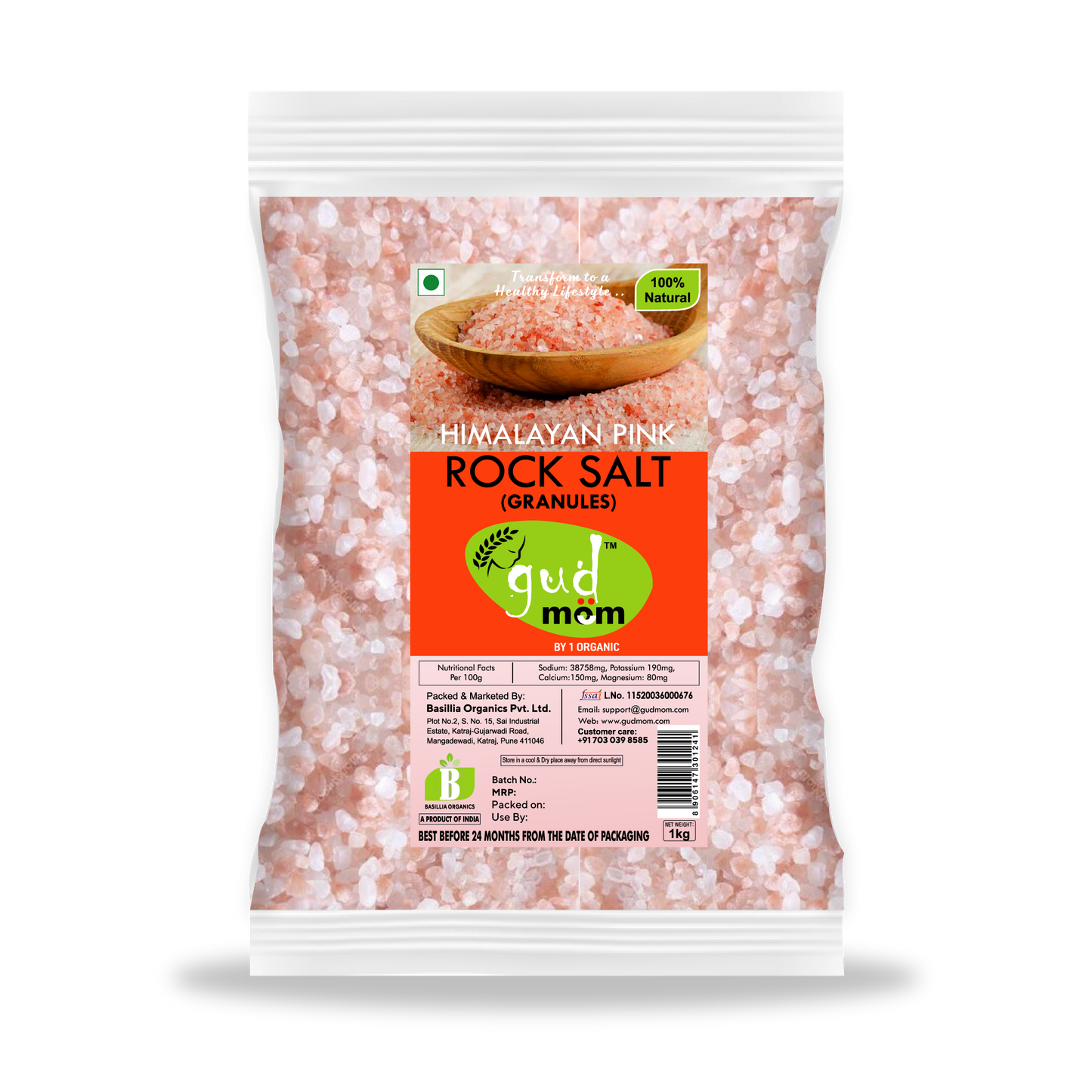 Natural Himalayan Pink Salt (Crystal) 1 Kg