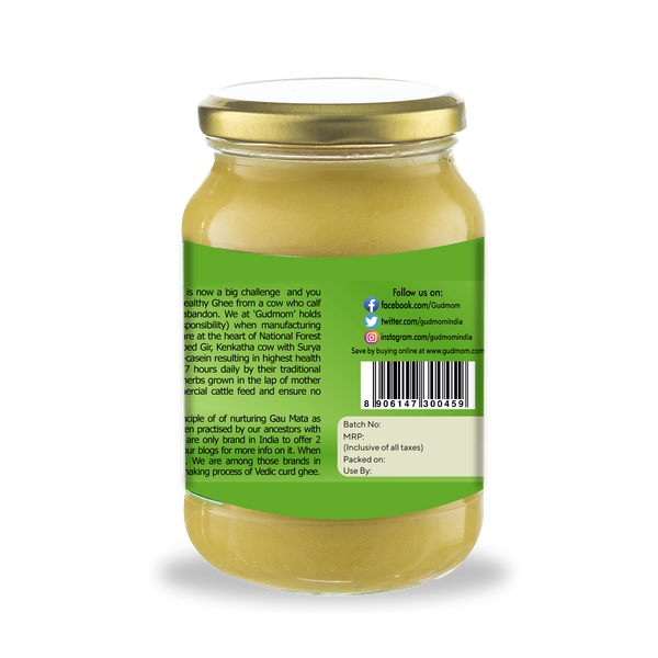 Organic A2 Vedic Bilona Ghee - 250ml