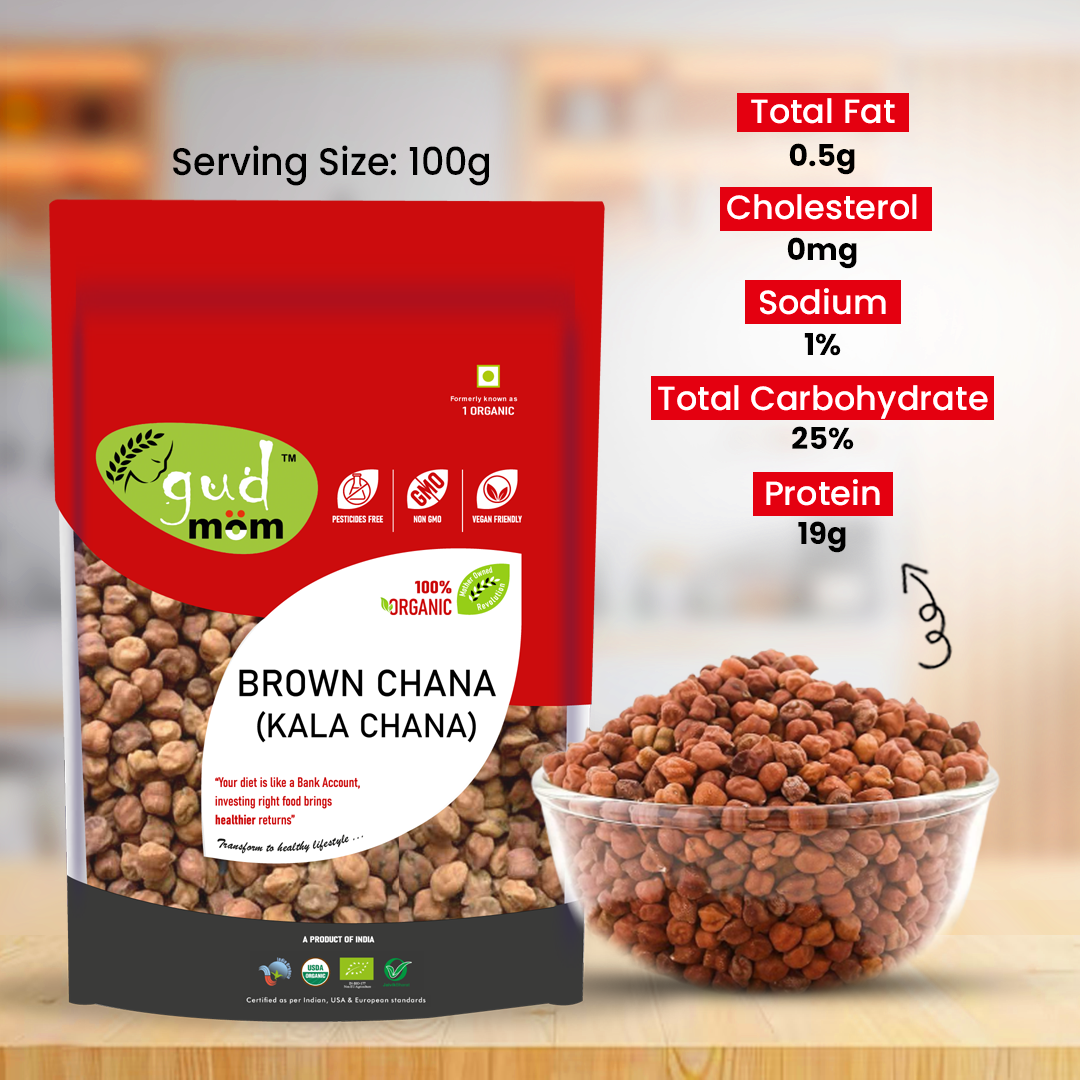 Organic Brown Chana (Kala Chana) 500 g