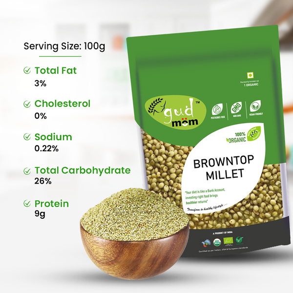 Organic Browntop Millet 500 g