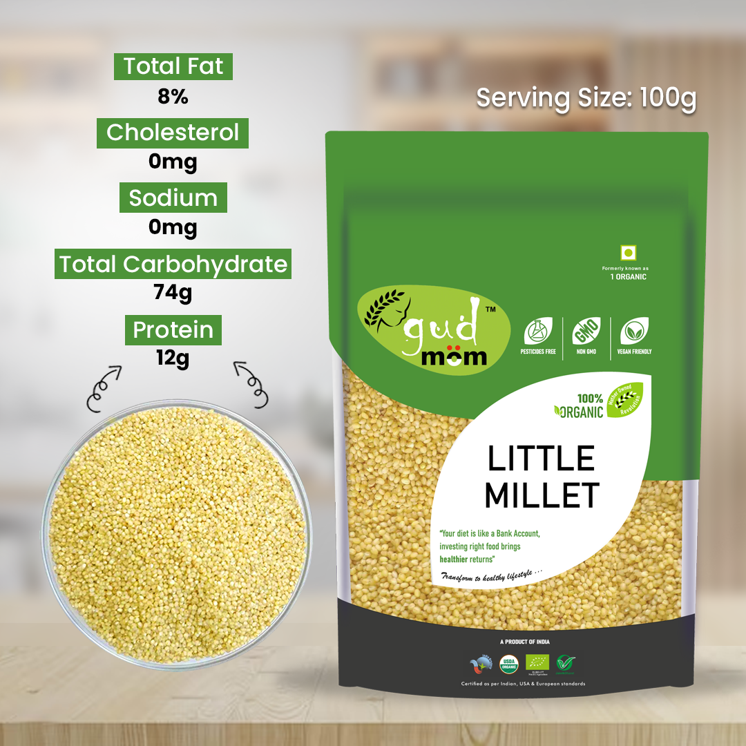 Organic Little Millet 500 g Gudmom