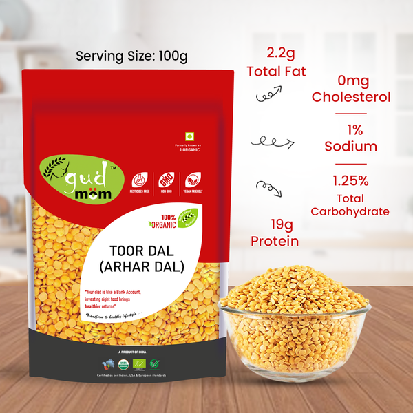 Organic Toor Dal / Arhar Dal 1 Kg