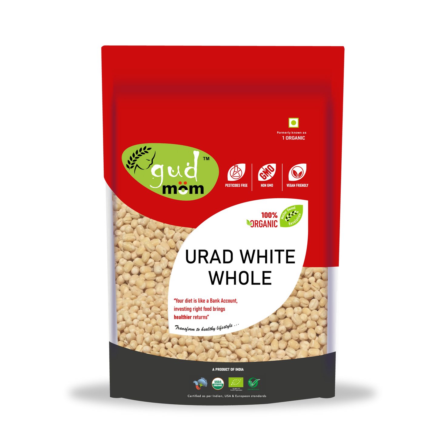 Organic Urad White Whole 500 g